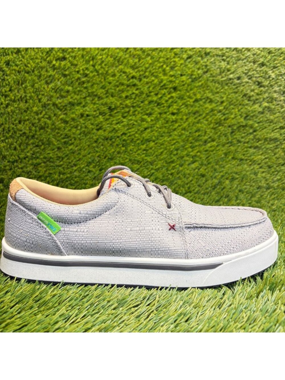 Twisted X Kicks Mens Size 8.5 Gray White Nano Composite Toe Safety Work Shoes